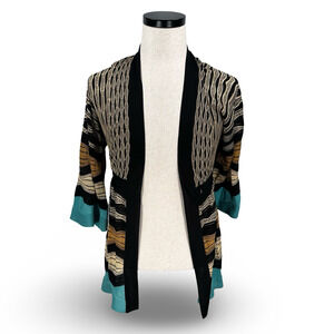 Missoni Kimono Striped Cardigan Women’s 42 Multicolor Long Sleeve Open Front